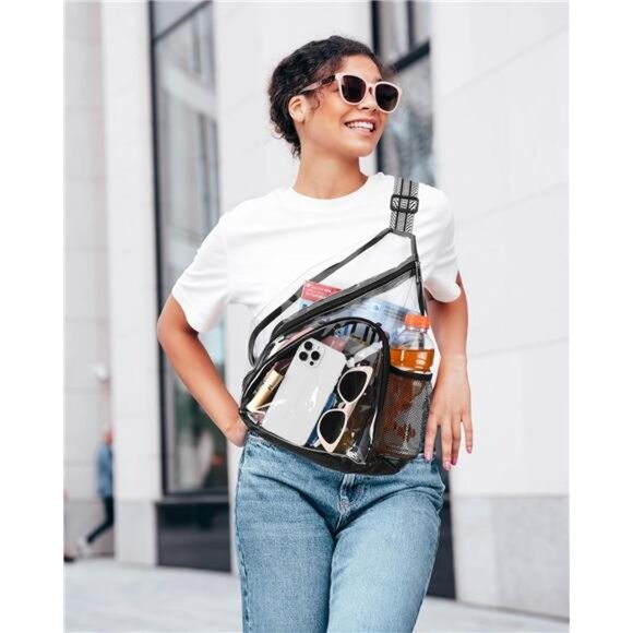 Clear Sling Bag, Clear Bag Stadium Approved, Transparent Shoulder - Picture 2 of 7